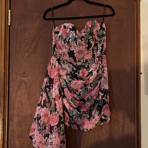 NWT Cotton Candy LA Floral Strapless Dress